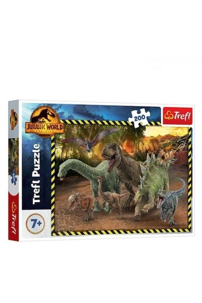 Trefl Puzzle Jurassic World – Dinozauri, 200 piese, 48×34 cm, Trefl, 7+