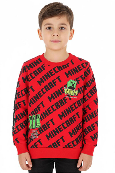 CRASSİ Erkek Çocuk Sweatshirt Minecraft Baskılı