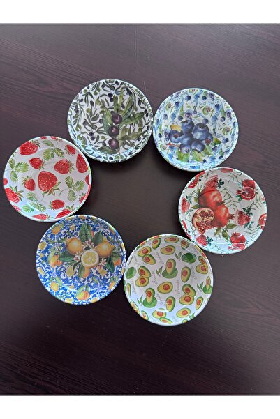 aysequlce desenli çerezlik tabak seti küçük boy 2li 9cm