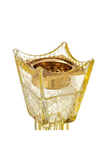 Byblos A luxurious crystal incense burner with a royal design – high base and sparkling embellishments
