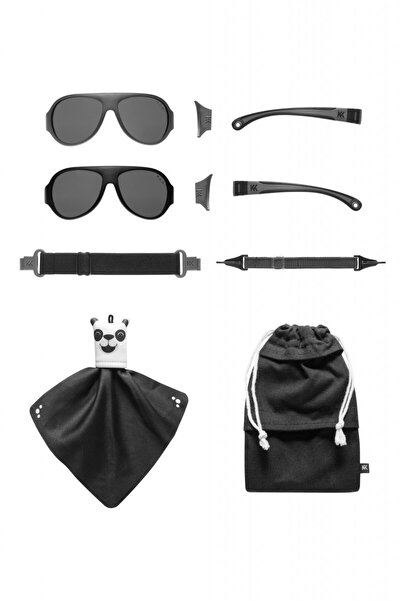 BabyCosy MOKKI Click & Change children's sunglasses, UV protection, black, 2-...