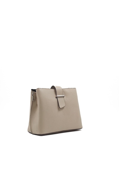 Posete Fagaras Poseta Piele Nikol - Bej, Geanta Casual din Piele Naturala, Ge...