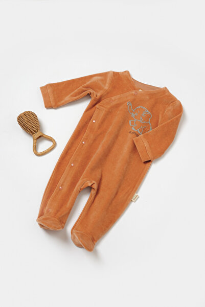 BabyCosy Elephant long sleeve jumpsuit with booties made of 80% cotton and 20...