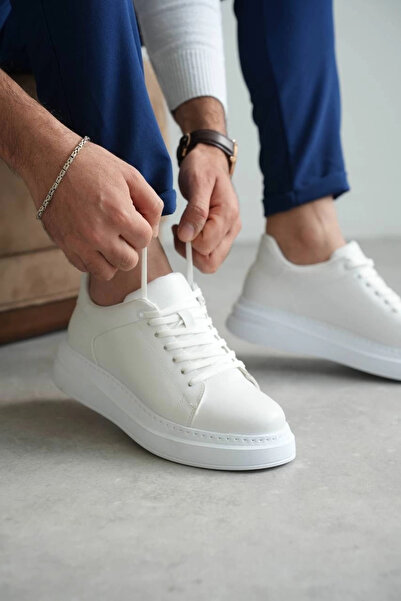 aradimtaradim Kb-B2 Kuback White Leather Casual Men's Shoes