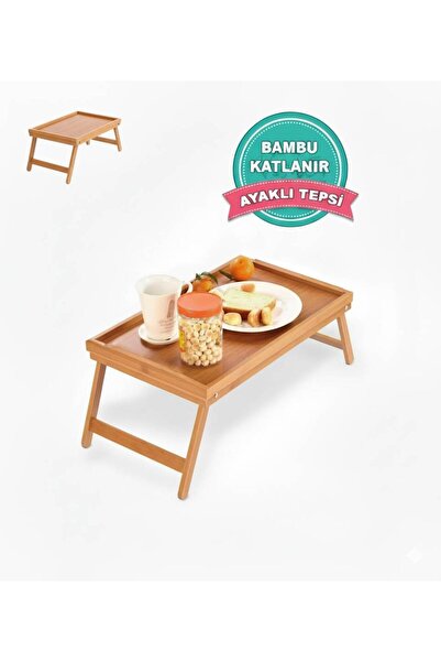 Faravis Atelier Bamboo Folding Footrest Bed Tray Enjoyment Tray Without Handl...