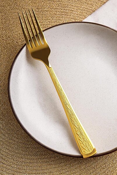 B&D Dinner Fork, Decorative Pattern Handle, Stainless Steel, 3-piece