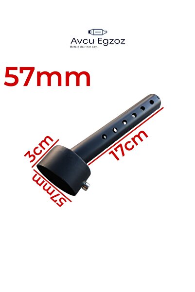 Universal 57mm Vidalı Motosiklet Egzoz Susturucusu 15 Derece Eğimli