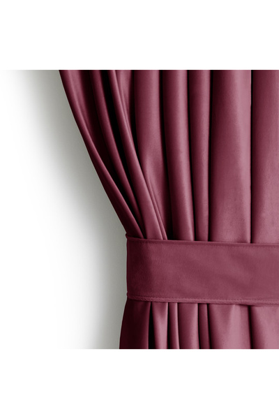 Amelia Home Velvet curtain with multifunctional drapery, Velvet, 140 x 270 cm, Burgundy, 1 pc.