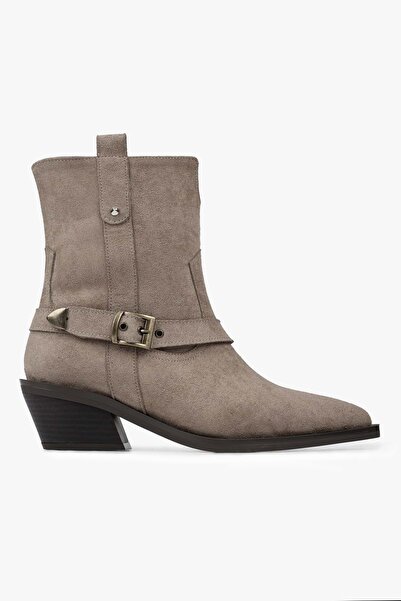 Shoeberry Γυναικείες μπότες καουμπόικες από καστόρι Arden Mink