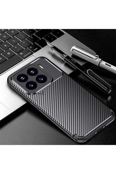 m.tk moveteck Xiaomi Mi 15t Case Camera Protection Carbon Pattern Long Lasting Color Retention Protective Silicone Cover