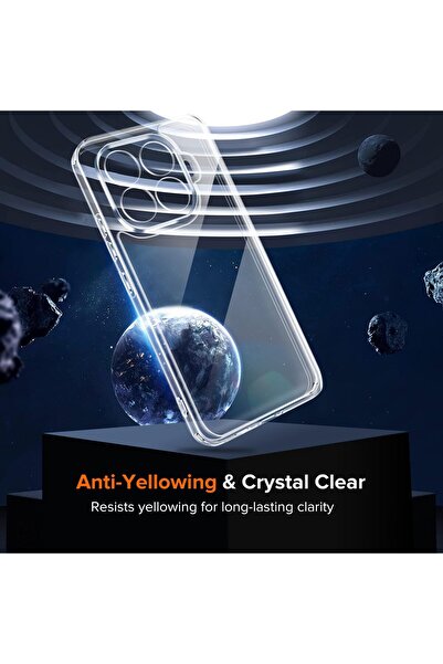 m.tk moveteck Xiaomi Mi 15t Case Camera Protruding Protection Soft Transparent Silicone + Screen Protector Glass Set 2in1