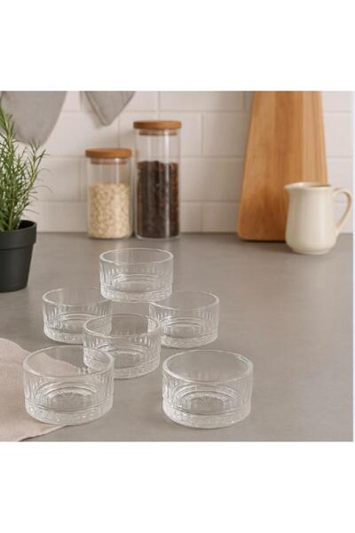 sigmaglas 6 Piece Bowl & Dipper Bowl & Sauce Bowl & Ice Cream Bowl