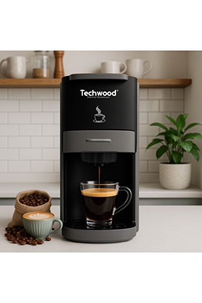 Techwood Μηχανή εσπρέσο 5 σε 1 TCA-026N, 20BAR, 1350W, 0.7L, Dolce Gusto, Nespresso, ESE, Μαλακές κάψουλες