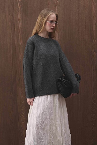 Hooopstore Premium Soft Textured Anthracite Sweater