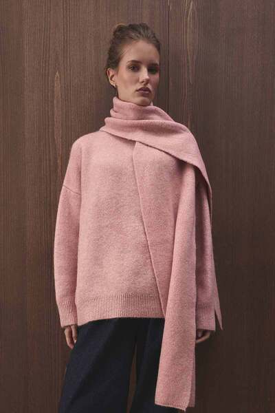 Hooopstore Premium Soft Textured Soft Pink Sweater