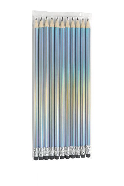 nukoo Holographic Pencil Set – 10 Pieces / Hb Colored Pencil with Eraser