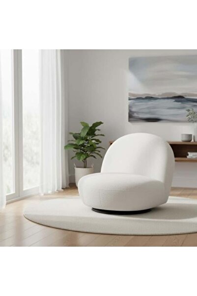 Family Ship كرسي فردي بوكليه مودرن - أبيض