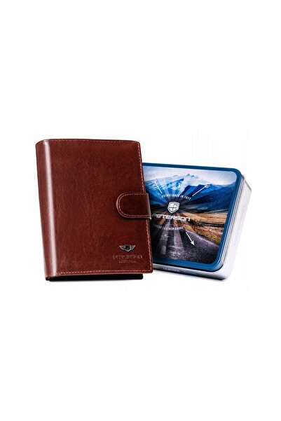 Peterson Wallet Skórzany Dh Ptn 22307l-vt Brązowy