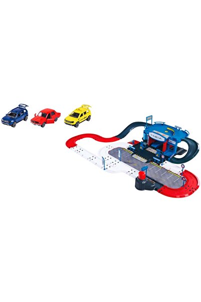 Majorette Pista de masini Dacia Service Center cu 3 masinute