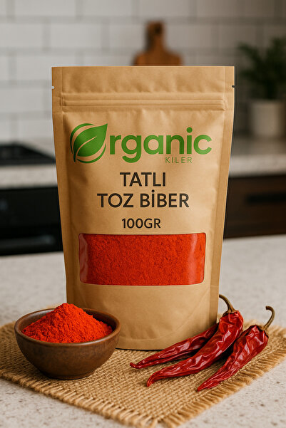 Organic Kiler Kırmızı Tatlı Toz Biber 100gr - Katkısız & Doğal
