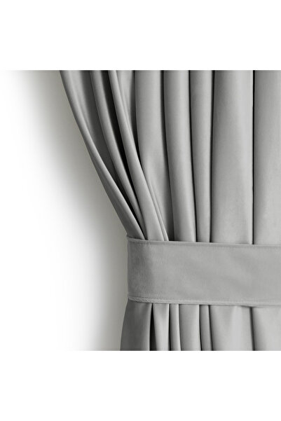 Amelia Home Velvet curtain with multifunctional drapery, Velvet, 140 x 245 cm, Classic gray, 1 pc.