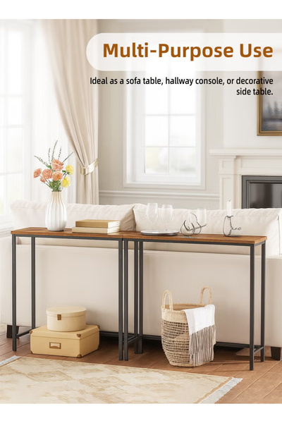 ULHYC 75cm Narrow Console Table, Extra Long Thin Entryway & Hallway Table, Modern Sofa Table or Display