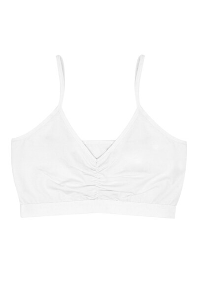 Öts Κοριτσίστικο μπουστάκι 3 τεμαχίων με μαζεμένο μπροστινό μέρος χωρίς επένδυση (96% βαμβάκι - 4% ελαστάνη)