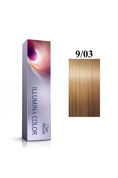 Wella Professionals Illumina Color, Vopsea de păr permanentă, 9/03 Blond stră...