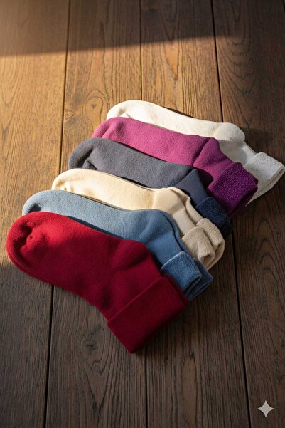 BY KODAL HAVLU YÜN BOT ÇORABI 6'LI PAKET