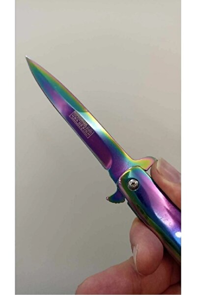 Yıldızlarhane Kamp Outdoor Yunus R.ainbow S.tainless S.teel Knife Tf-884 Model Yarı.Oto.matik Ç.akı