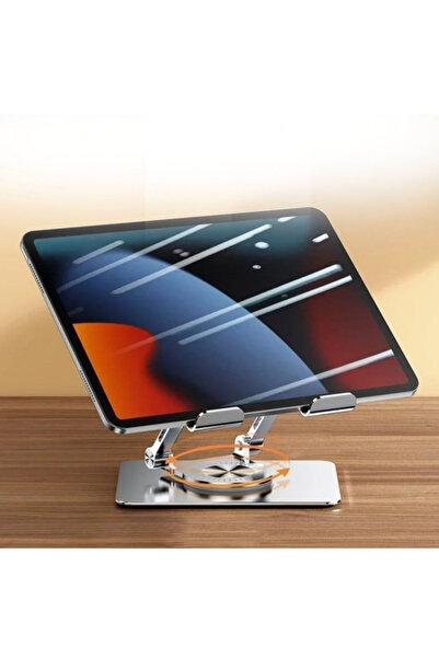 PERİBOİA 360 Degree Rotating Heightened Desktop Adjustable Metal Tablet Stand
