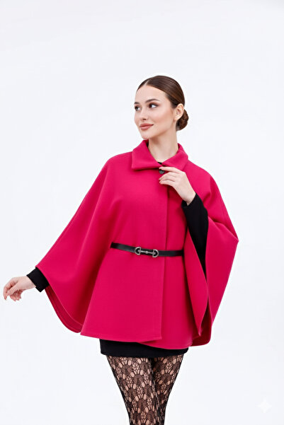 beeke Claudia Belted Short Poncho New Season Beeke-1897