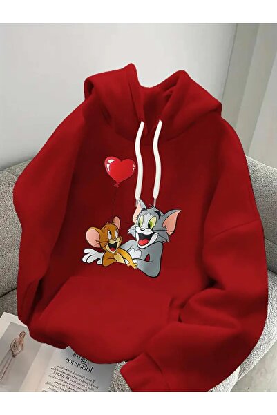 oneagılyazı Tom / Jerry Mouse Štampano Sa kapuljačom Dukserica