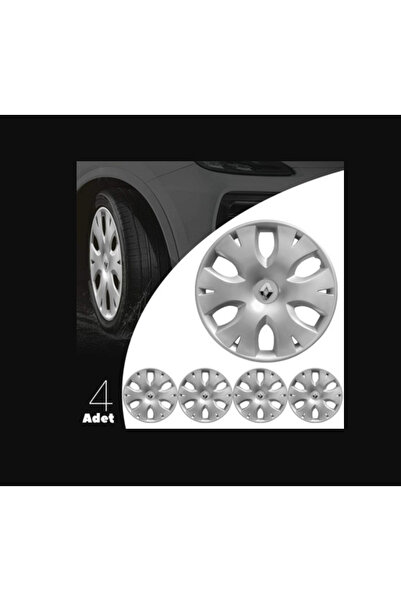 Universal 15" İnç Renault Fluence/Megane/Clio Uyumlu Esnek Malzeme Jant Kapağı //4 ADET// Amblem Hediyeli