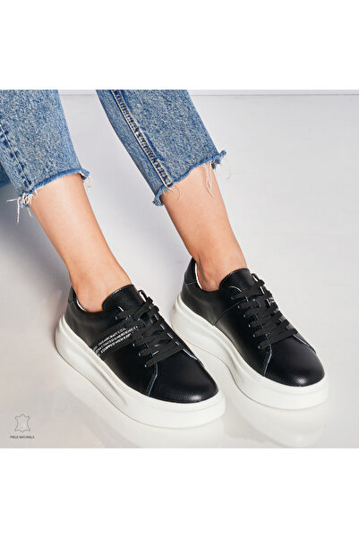 ANGEL BLUE Women's Casual Shoes Made of Leather Multicolor CRL0047 Black