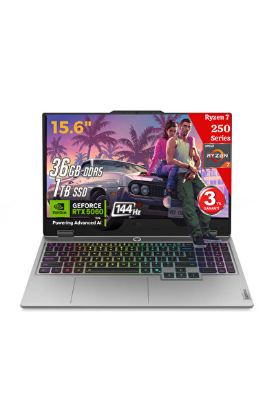 LENOVO LOQ 15AHP10 AI AMD Ryzen7 250 36GB 1TB RTX5060 15.6FHD IPS 144Hz FreeD...