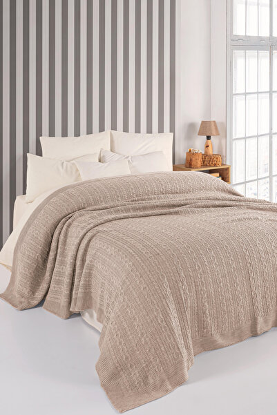 WOOLHOME TRİKO ÖRGÜ ÇİFT KİŞİLİK YATAK ÖRTÜSÜ 220X240CM