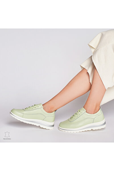 ANGEL BLUE Women's Casual Shoes Made of Leather Multicolor CRL0002 Green