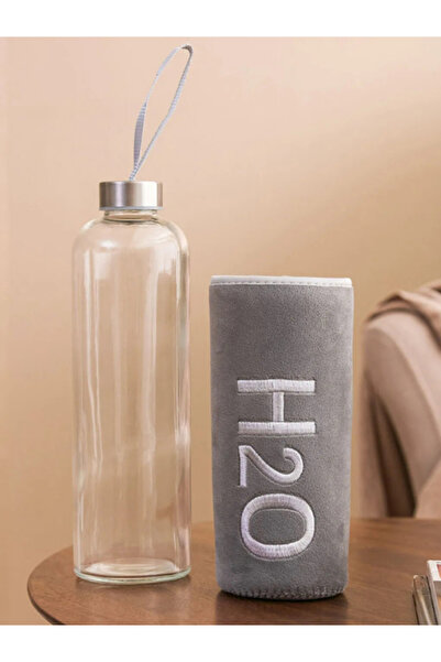Tohana H2O Glass Flask with Plush Cover 600 ml