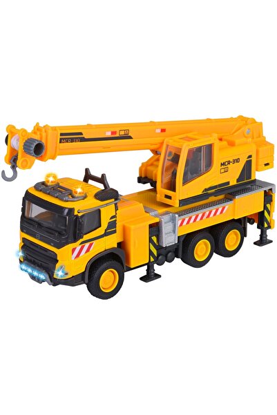 Majorette Camion cu macara Volvo Truck Crane cu lumini si sunete