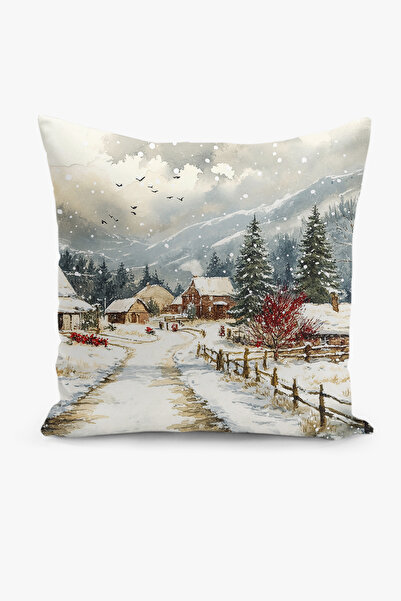 Filamente Двустранен калъф за възглавница с дигитален печат Коледа / Зимен пе...