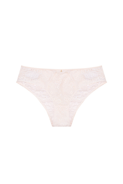 ESOTIQ Women's High Waist Briefs Panties Floral Openwork Lace & Golden Pendant Elegant | Irisa