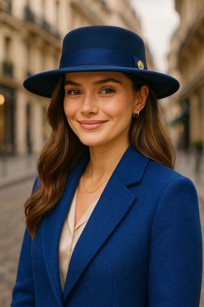 MARBERRY Γυναικείο καπέλο Navy Blue Cashmere Gondola