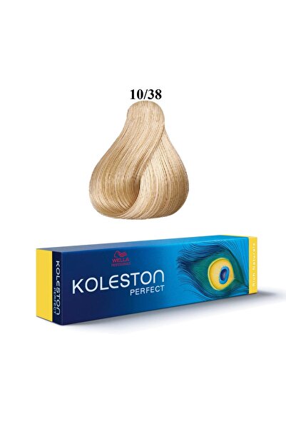 Wella Professionals Vopsea de păr permanentă Koleston Perfect 10/38 Blond deschis strălucitor Albastru auriu 60 ml