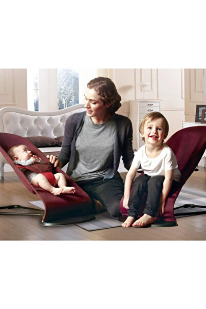 LITTLE ANGEL – Baby Bouncer Rocker Seat w/ Adjustable Recline-Maroon