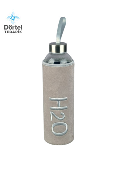Tohana H2O Glass Flask with Plush Cover 600 ml