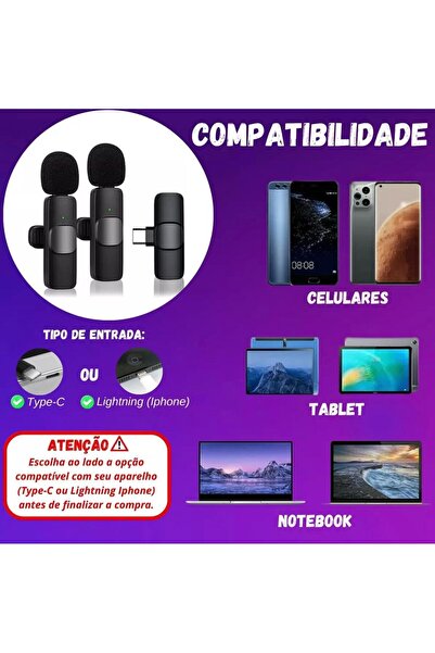 RADIOTRONICS Wireless Microphone for iPhone/iPad - Plug-Play, 2.4G, 2 Mics, Black