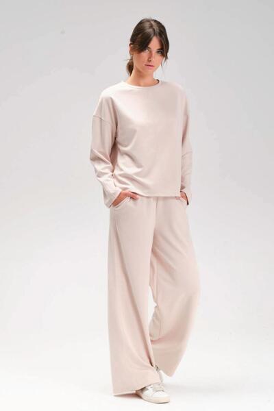 Zeyland Γυναικείο Σετ Φόρμας με μακριά μανίκια με φαρδύ λαιμόκοψη εκρού Cupra C9T3N1