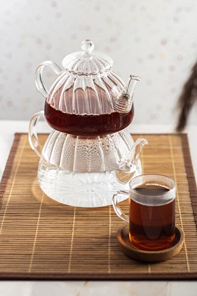 Mustran Ginata Heat Resistant Borosilicate Glass Teapot 750 / 1300 ML