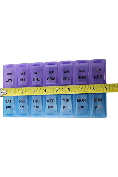 yoyimoore Pill Organizer 7 Day 2 Times a Day Weekly Pill Box AM PM Pill Box